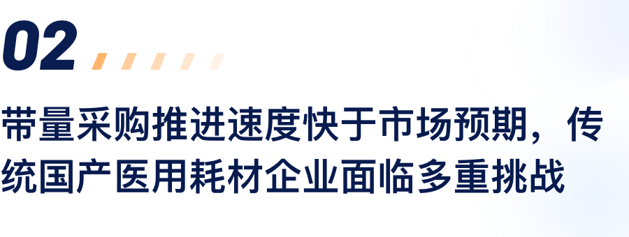 带量采购推动快率快于市场预期，传统国产医用耗材企业面对多沉挑战.png
